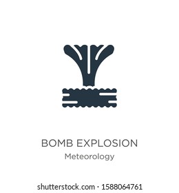 Bomb explosion icon vector. Trendy flat bomb explosion icon from meteorology collection isolated on white background. Vector illustration can be used for web and mobile graphic design, logo, eps10