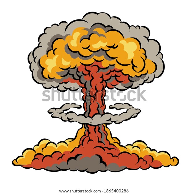 Bomb Explosion Mushroom Cloud Nuclear Bomb Stock Vector (Royalty Free ...