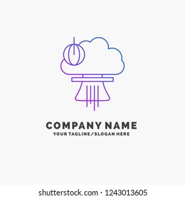 Bomb, explosion, nuclear, special, war Purple Business Logo Template. Place for Tagline