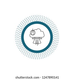 Bomb, explosion, nuclear, special, war Line Icon. Vector isolated illustration