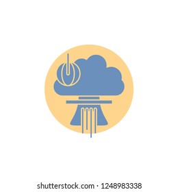 Bomb, explosion, nuclear, special, war Glyph Icon.
