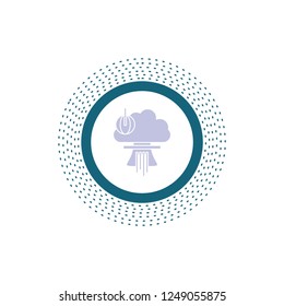 Bomb, explosion, nuclear, special, war Glyph Icon. Vector isolated illustration