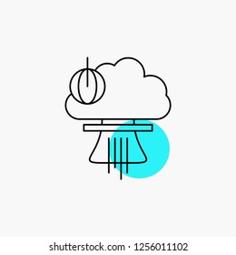 Bomb, explosion, nuclear, special, war Line Icon