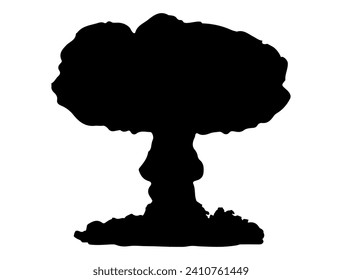 Bomb Explosion silhouette vector art