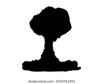 Bomb Explosion silhouette vector art