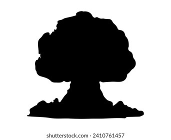 Bomb Explosion silhouette vector art