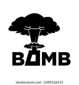 bomb explosion that you can use for logos, icons and symbols on banners