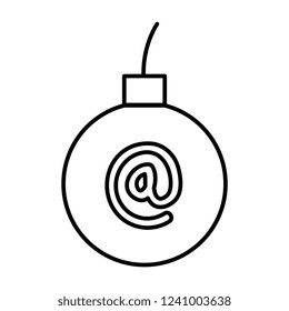 bomb explosive with arroba symbol