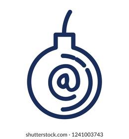 bomb explosive with arroba symbol