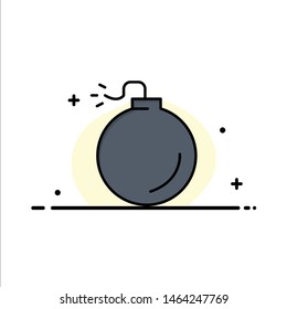 Bomb, Explosive, Explosion Business Logo Template. Flat Color. Vector Icon Template background