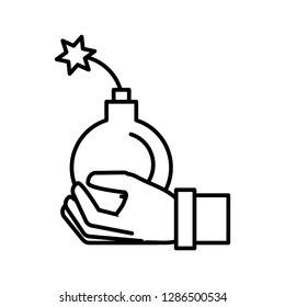 bomb explosive isolated icon