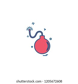 bomb explosive war weapon icon vector design