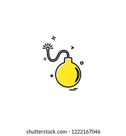 bomb explosive war weapon icon vector design