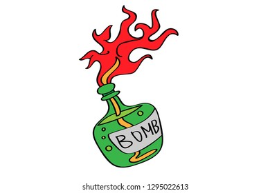 bomb
fire
bottle