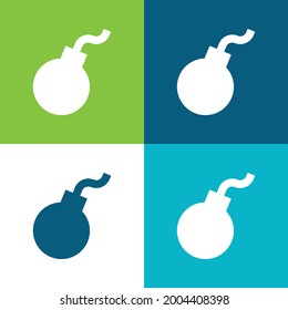 Marcador Plano de cuatro colores conjunto de iconos mínimo