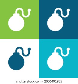 Marcador Plano de cuatro colores conjunto de iconos mínimo