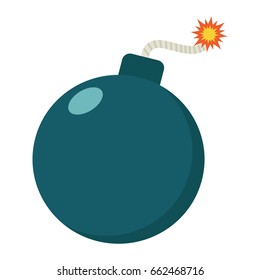 Bomb flat icon, dynamite and danger, vector graphics, a colorful solid pattern on a white background, eps 10.