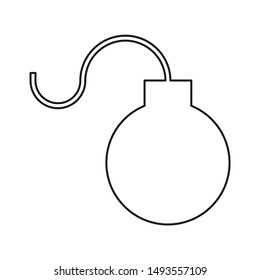 Bomb flat icon, isolated on white background. Vector illustration, modern design