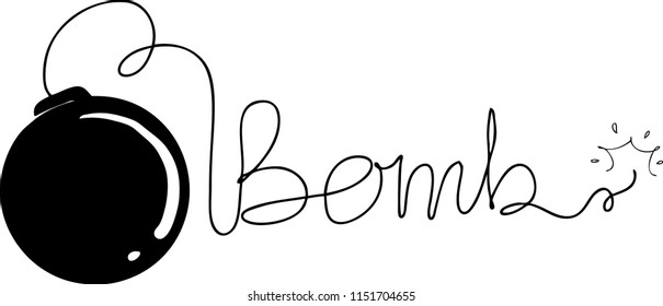 bomb hand drawn