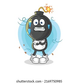 la ilustración fría de la cabeza de la bomba. vector de caracteres