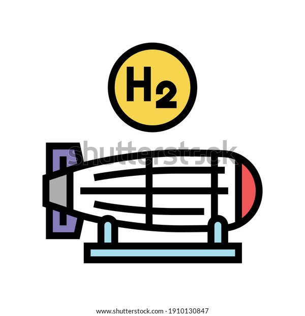 bomb hydrogen color icon vector. bomb\
hydrogen sign. isolated symbol\
illustration