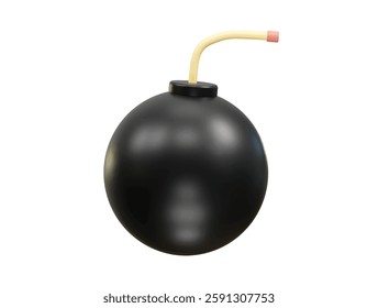 Bomb icon 3D Render illustration