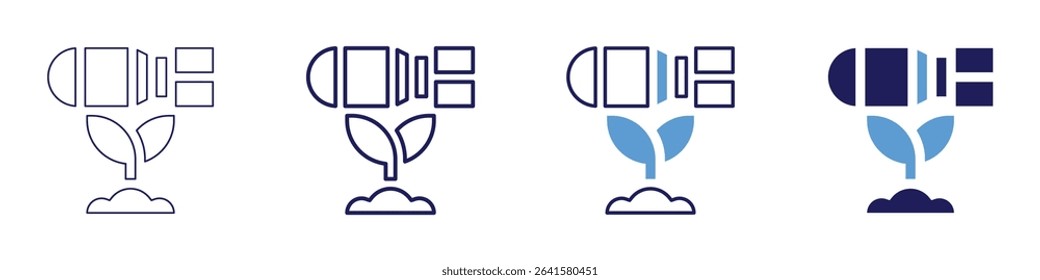 Bomb icon in 4 different styles. Thin Line, Line, Bold Line, Duotone. Duotone style. Editable stroke.