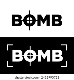 Bomb icon. Air bomb, symbol of war, bombardment or explosion. Powerful offensive weapon. Isolated vector illustration on a white background.