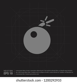 BOMB icon - Black Creative Background - Free vector icon