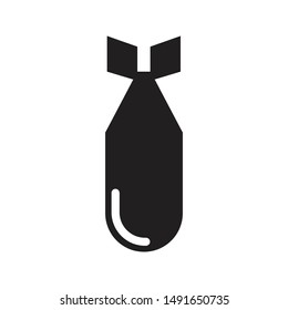 bomb icon black and isolated vector illustration
