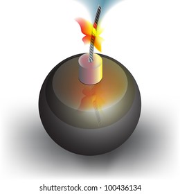 bomb icon with a burning wick