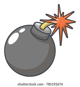 Bomb icon. Cartoon illustration of bomb vector icon for web