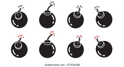 bomb icon cartoon vector grenade illustration character