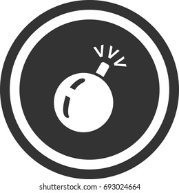 Bomb icon , circle sign design
