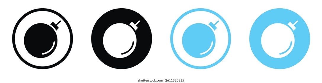 Bomb icon collection. vector illustration set