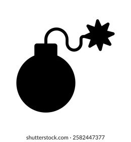 Bomb icon color editable on white background