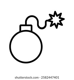 Bomb icon color editable on white background