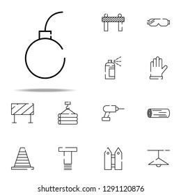 bomb icon. construction icons universal set for web and mobile