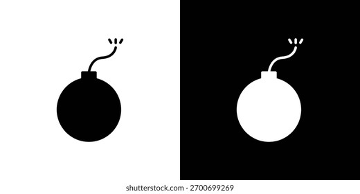 Concepto del diseño del icono de la bomba. iconos planos del Vector
