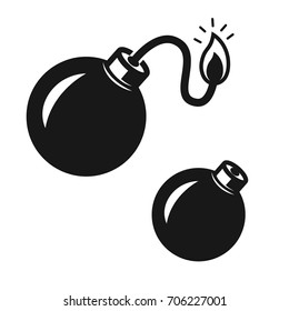 Bomb icon. Design elements for logo, label, emblem ,sign. Vector illustration