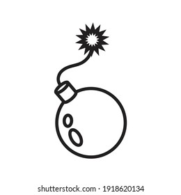 Diseño de iconos de la bomba, aislado en fondo blanco