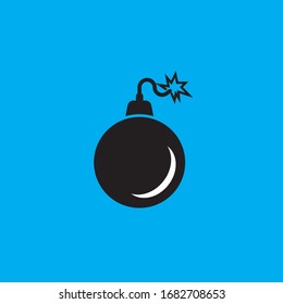 Bomb icon design. Trendy flat explosion design. vector illustration