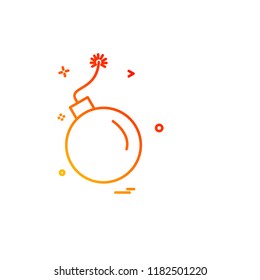 Bomb icon design vector 