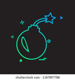 Bomb icon design vector