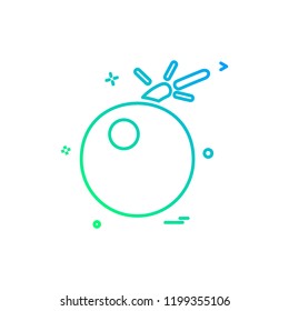Bomb icon design vector
