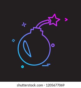 Bomb icon design vector