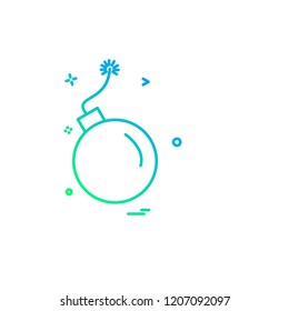Bomb icon design vector 