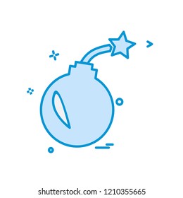 Bomb icon design vector