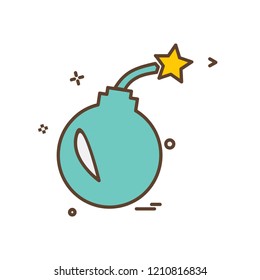 Bomb icon design vector