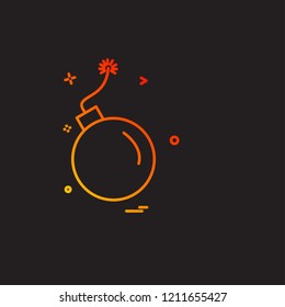 Bomb icon design vector 